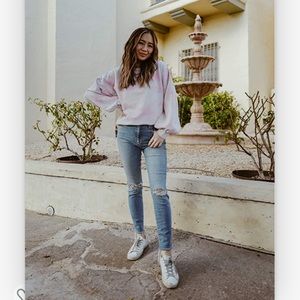 AmazonTheDrop Women's TieDye BalloonSleeve Oversized Sweatshirt by@spreadfashion